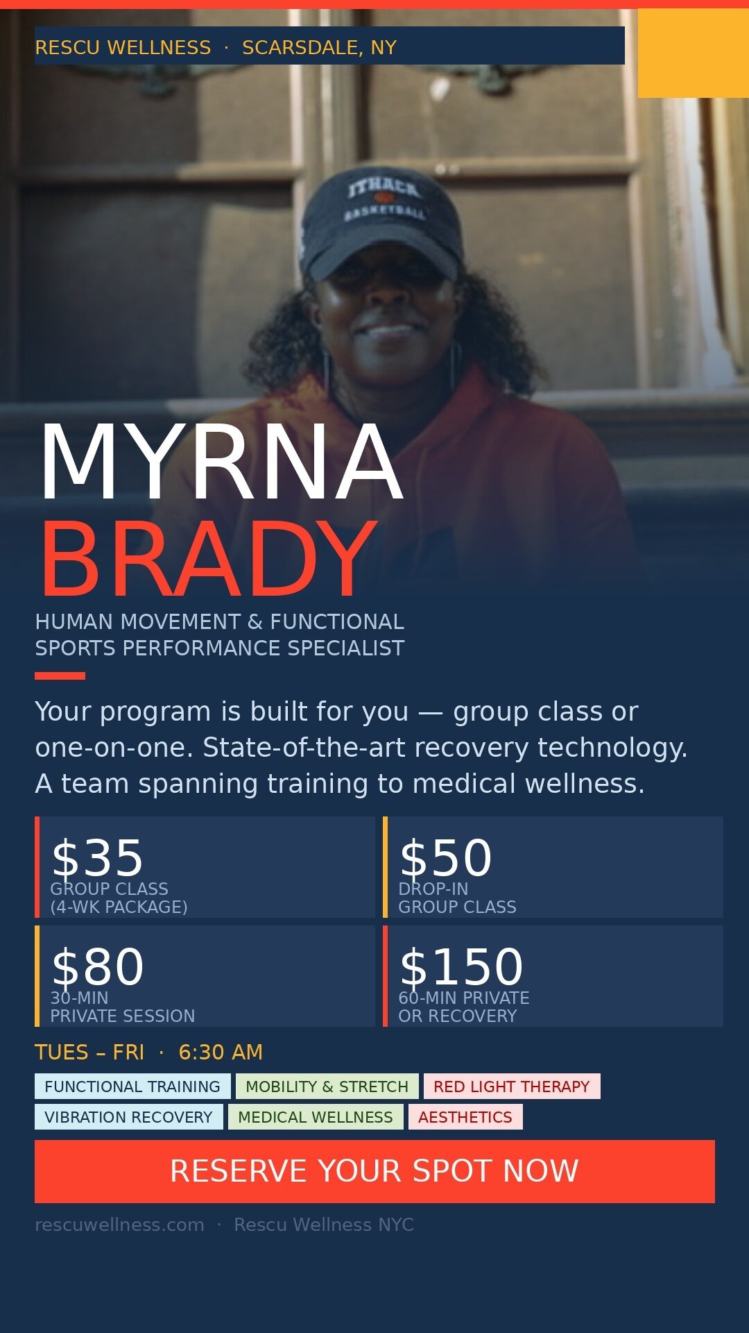 MYRNA BRADY · PERFORMANCE DIRECTOR