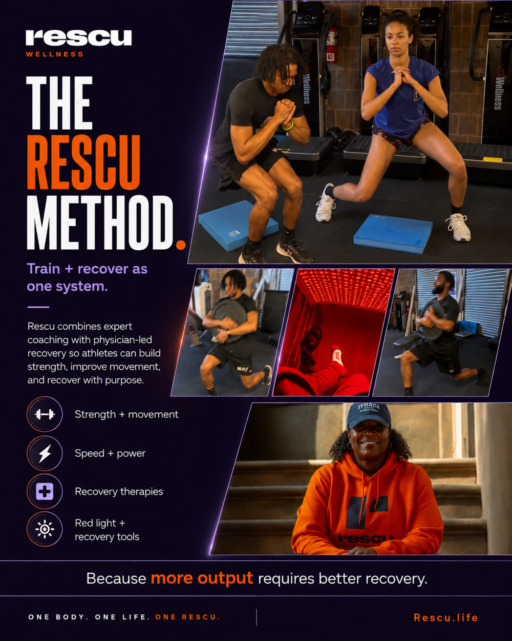 The Rescu Method — train and recover as one system with coaching and recovery therapies