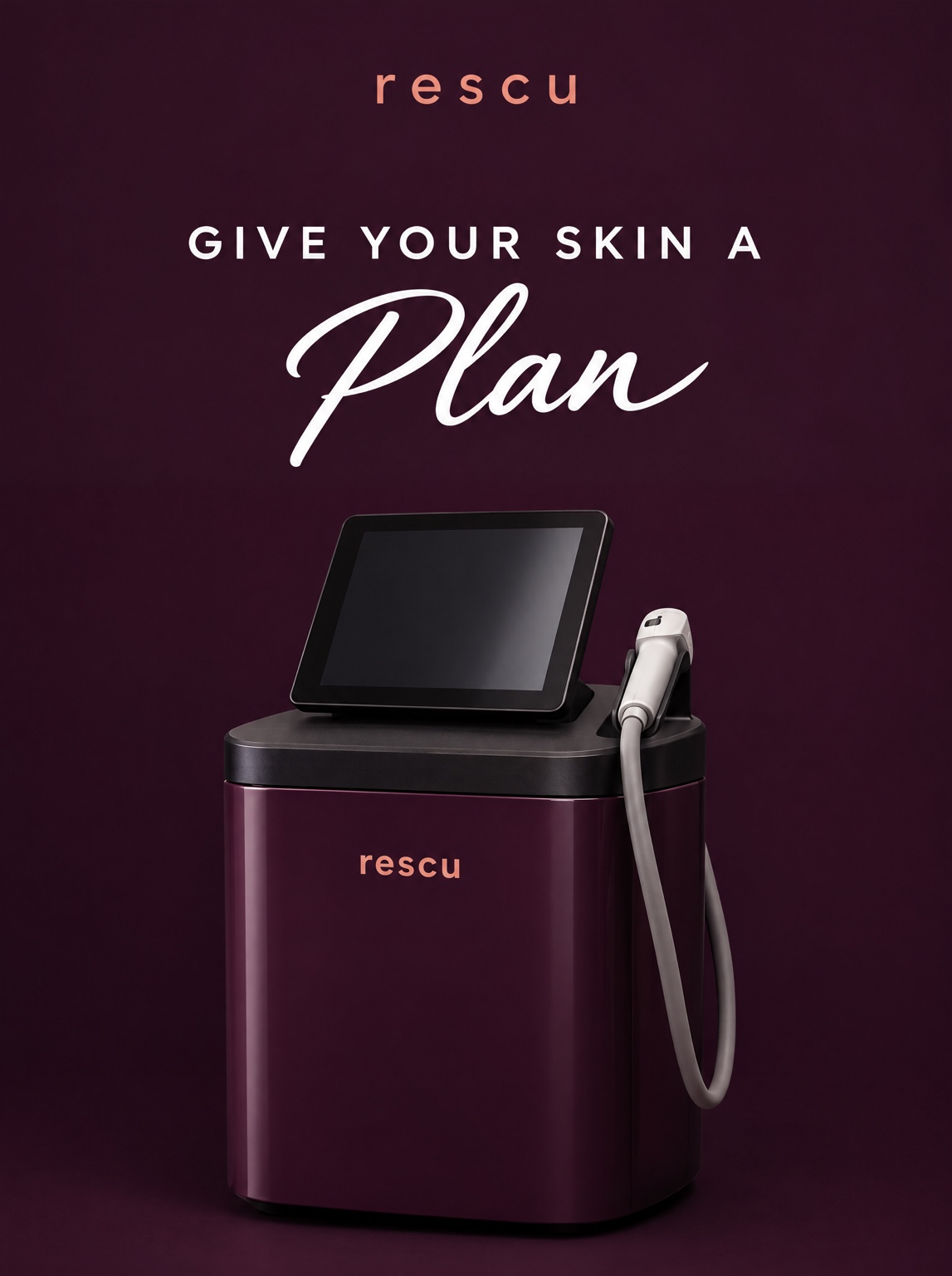 Rescu TriLift skin plan creative showing the treatment device